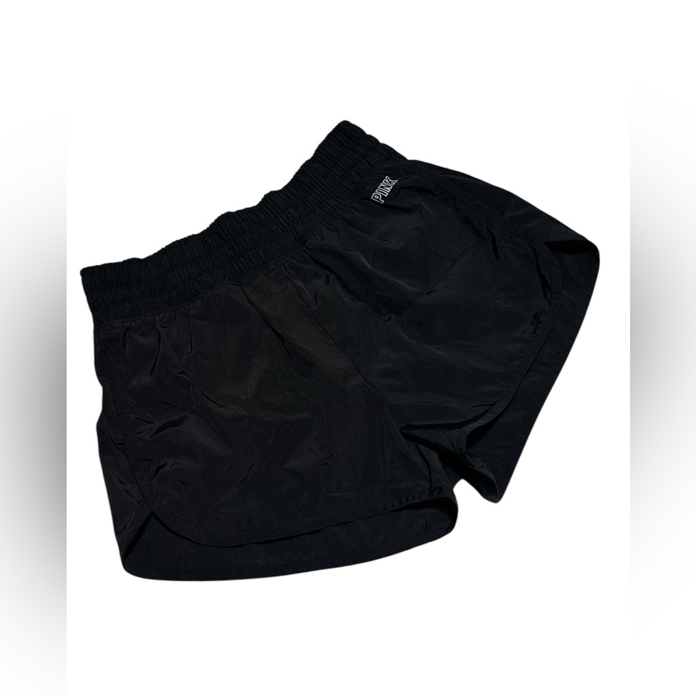 PINK‎ Victoria's Secret Black Elastic-Waist Athletic Shorts